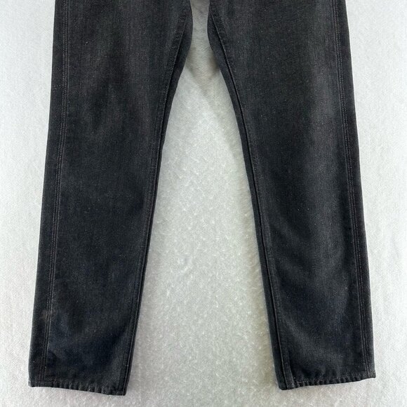 LEVI'S Jeans Mens 32 x 32 Straight Leg Dark Washed Denim Cotton Black - Picture 5 of 9